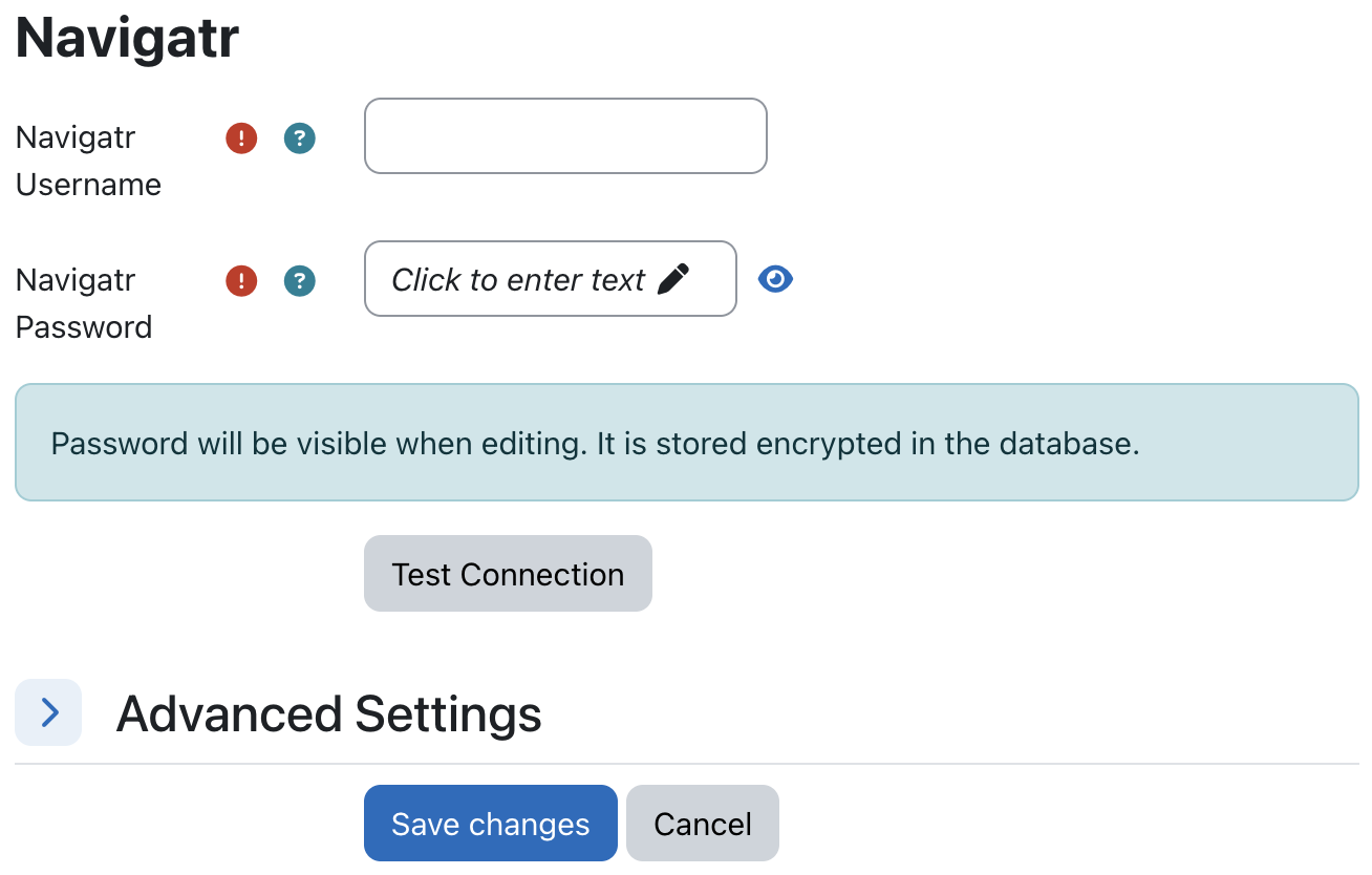 Navigatr plugin settings